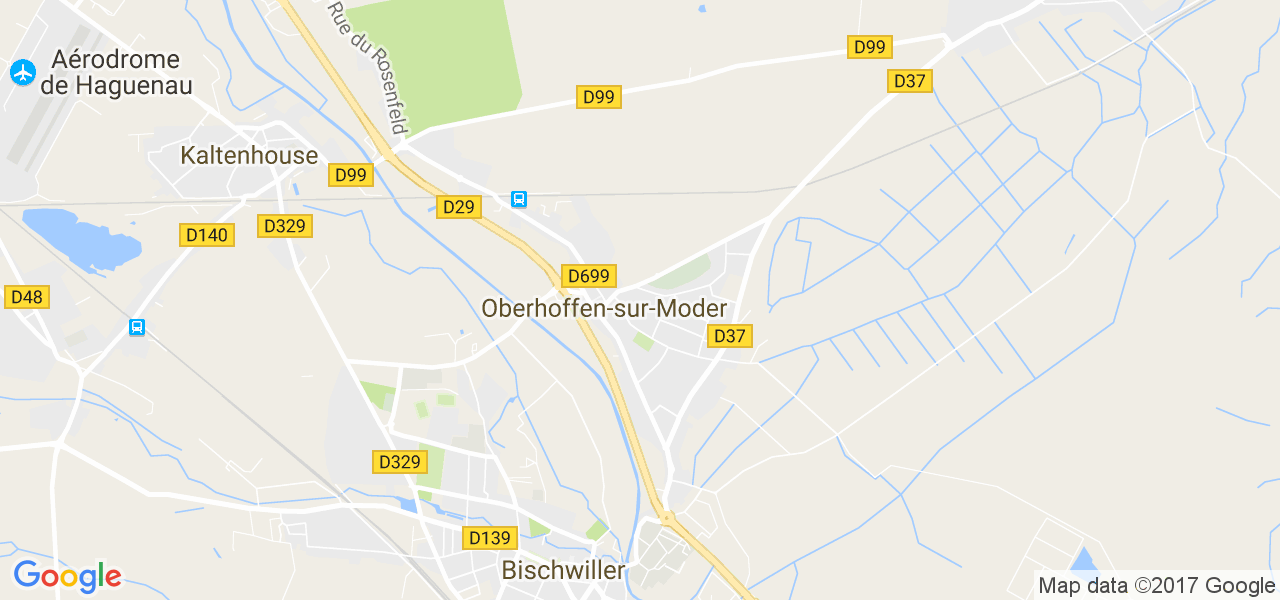 map de la ville de Oberhoffen-sur-Moder