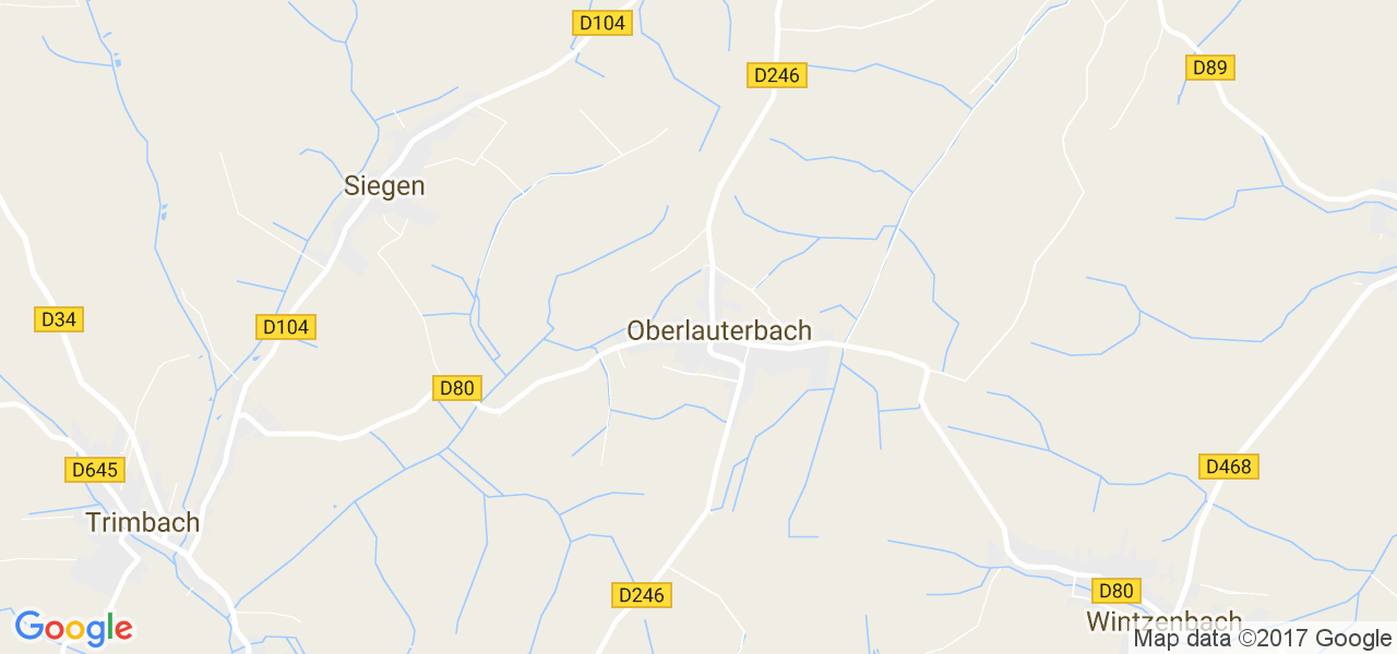 map de la ville de Oberlauterbach