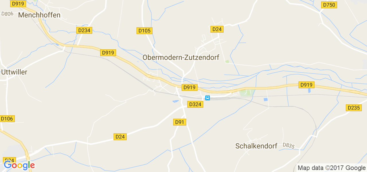 map de la ville de Obermodern-Zutzendorf