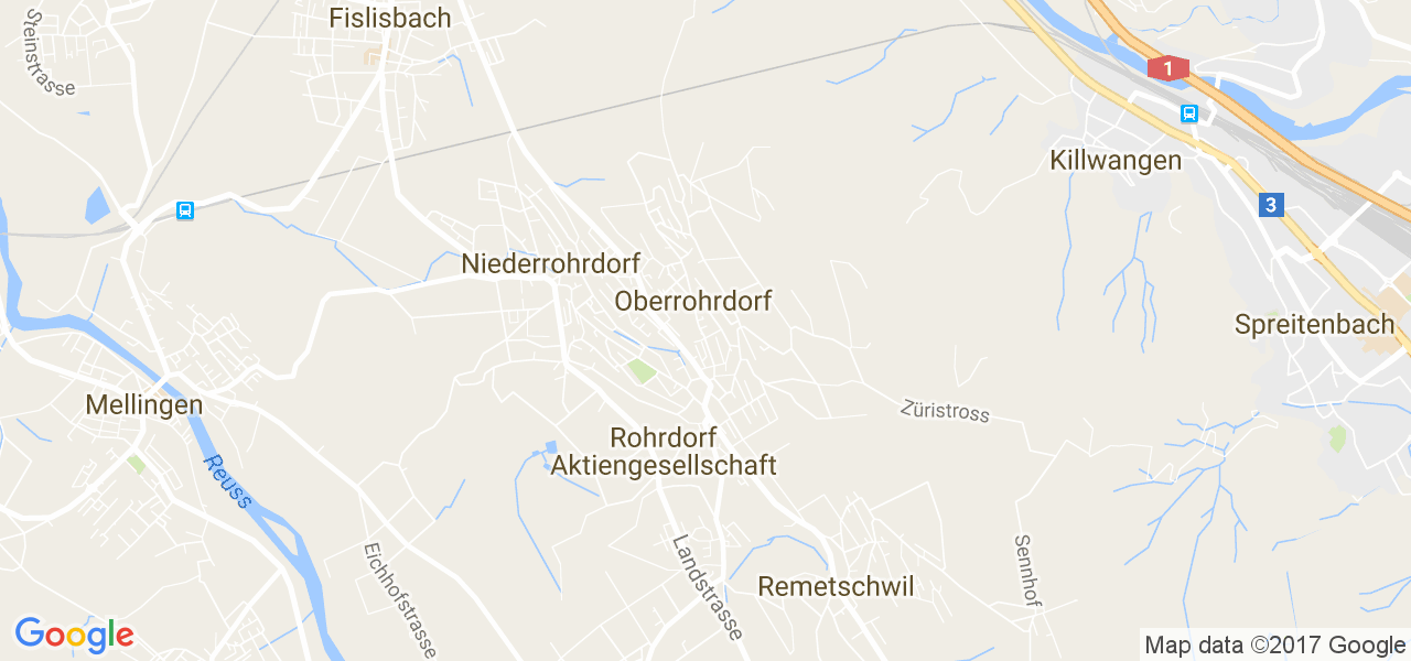 map de la ville de Oberrohrdorf