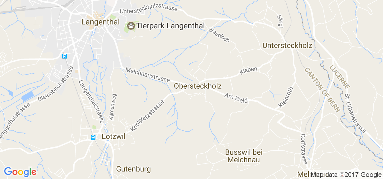 map de la ville de Obersteckholz