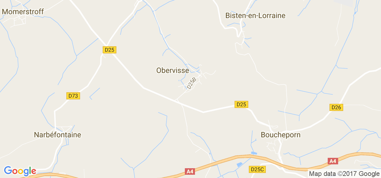 map de la ville de Obervisse