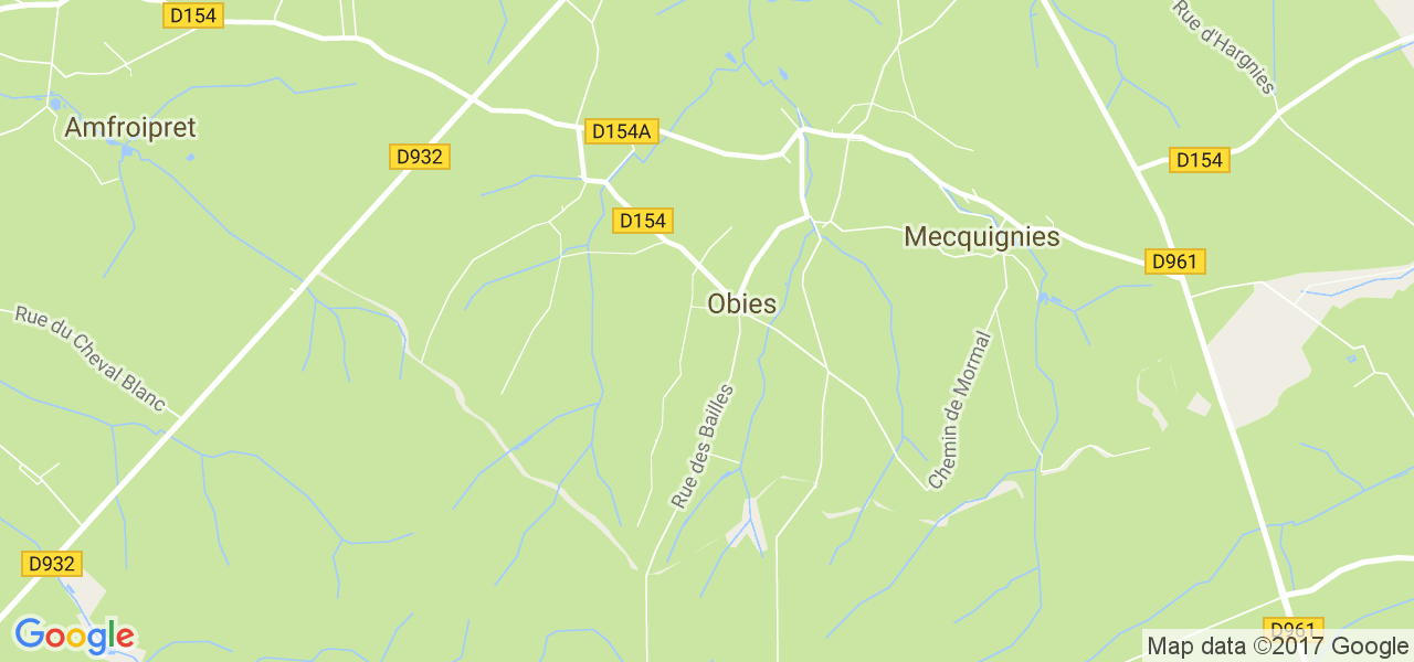 map de la ville de Obies