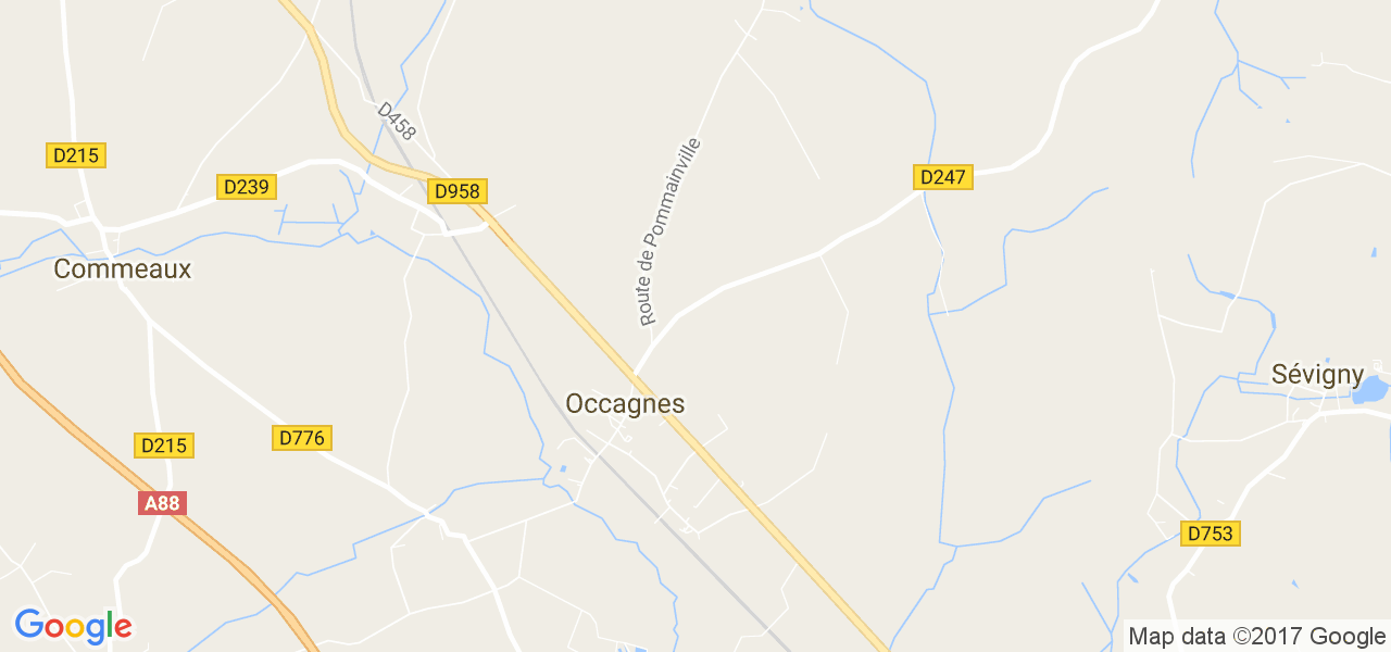 map de la ville de Occagnes