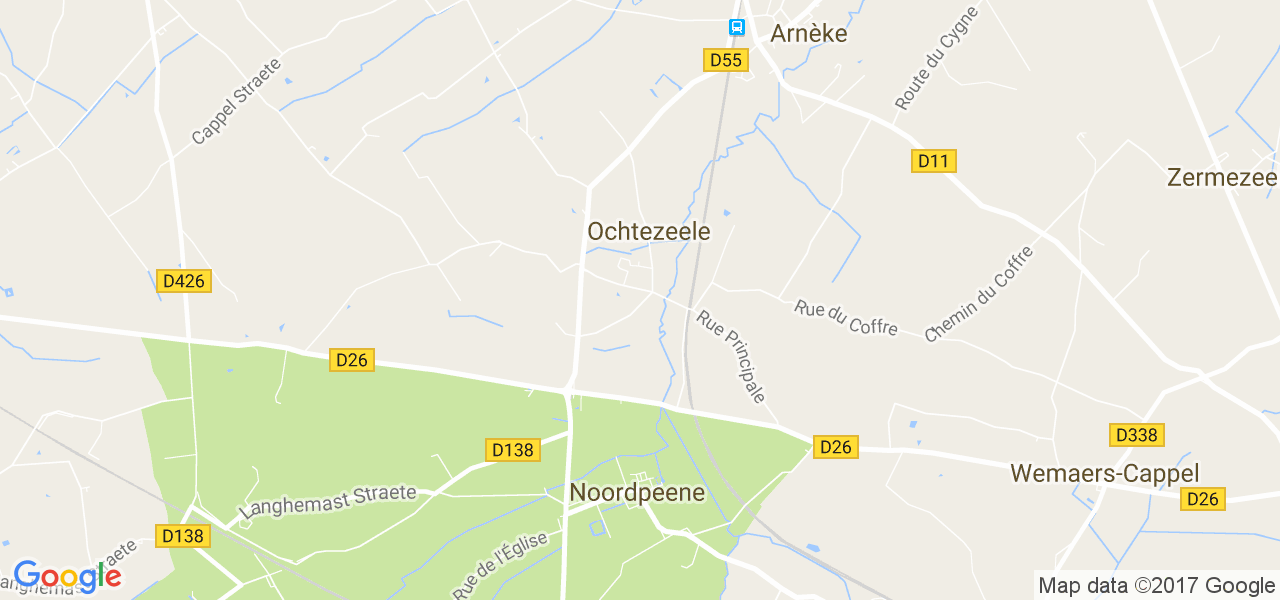 map de la ville de Ochtezeele