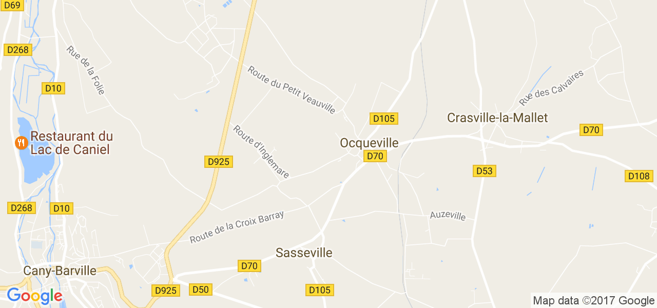 map de la ville de Ocqueville