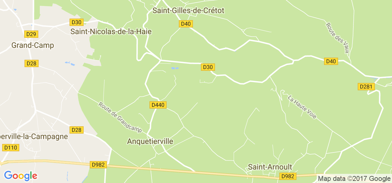 map de la ville de Octeville-l'Avenel