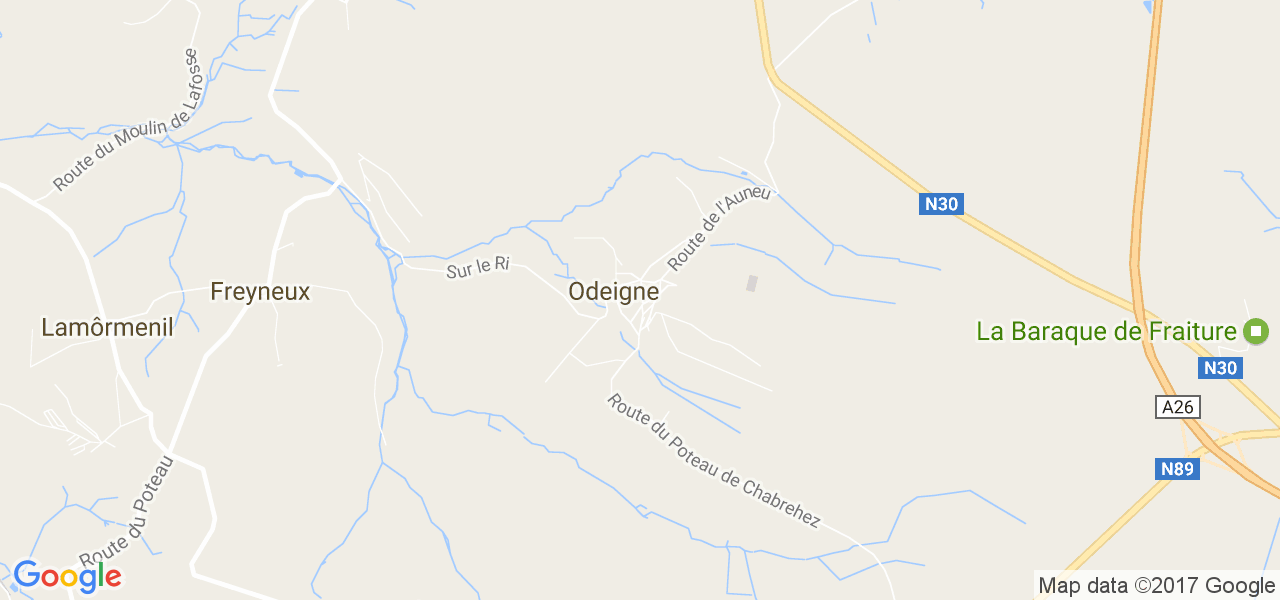 map de la ville de Odeigne