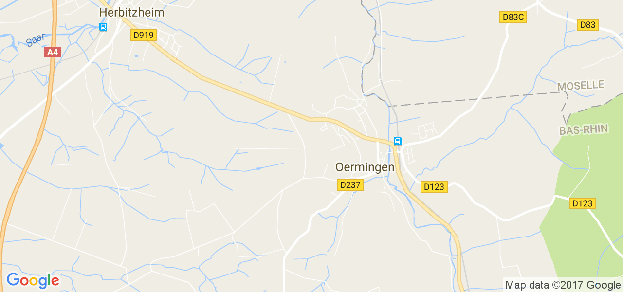 map de la ville de Oermingen