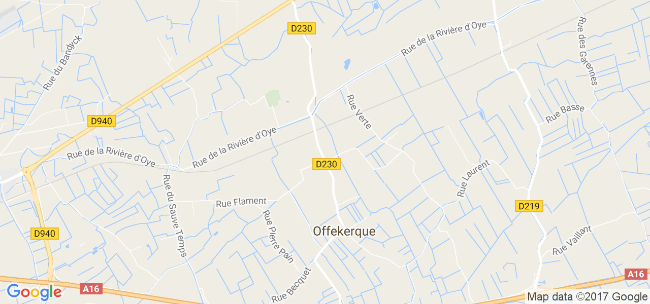 map de la ville de Offekerque