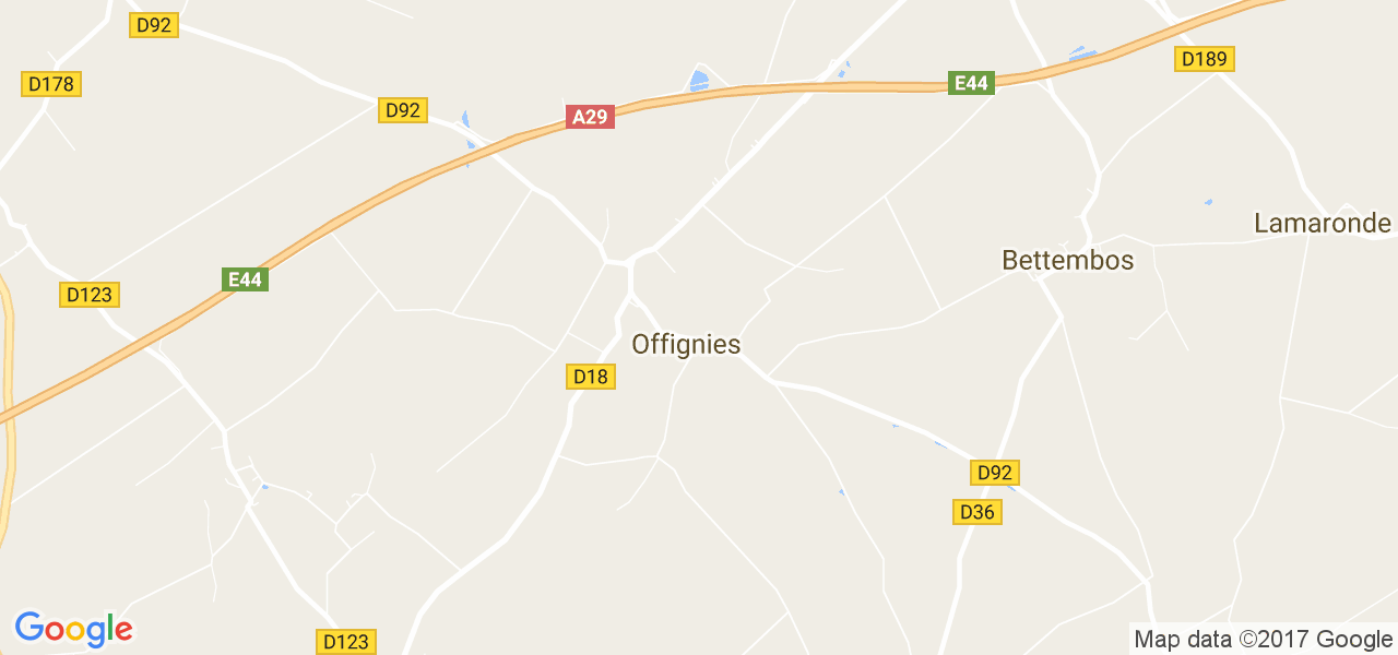 map de la ville de Offignies