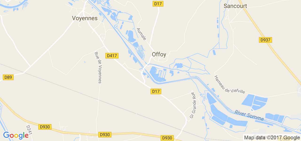 map de la ville de Offoy