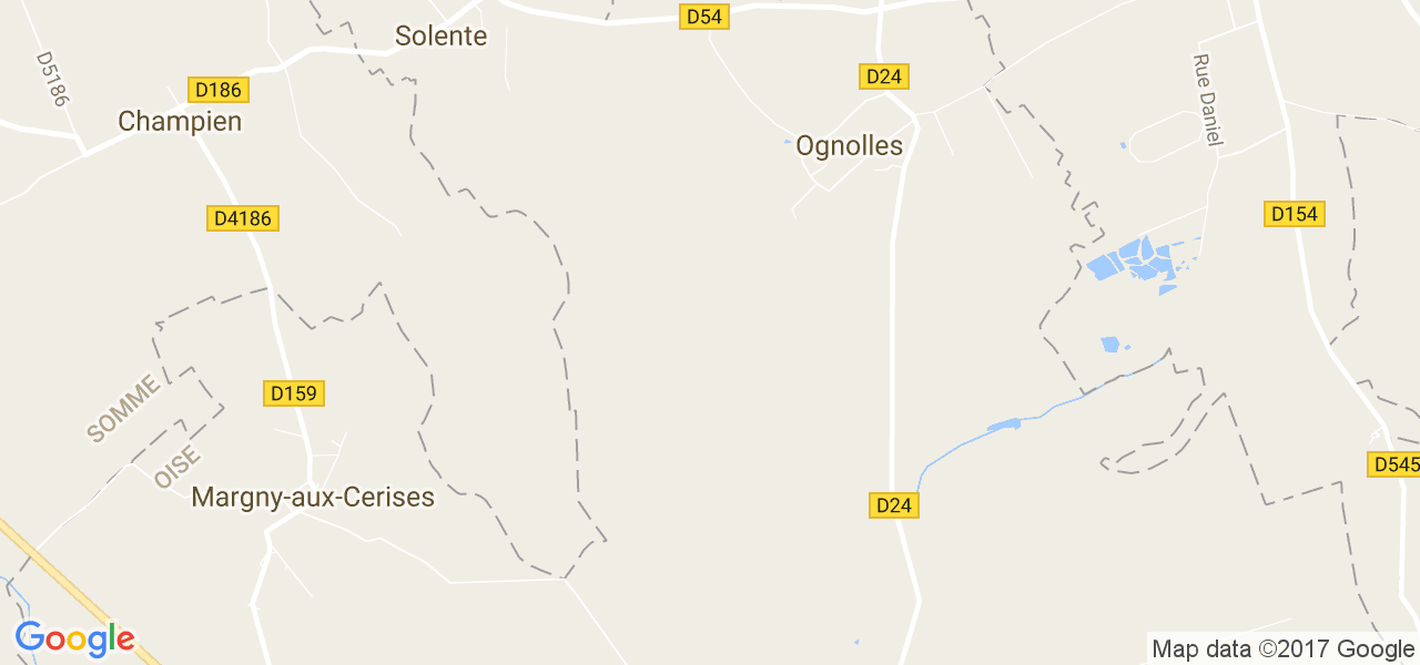 map de la ville de Ognolles