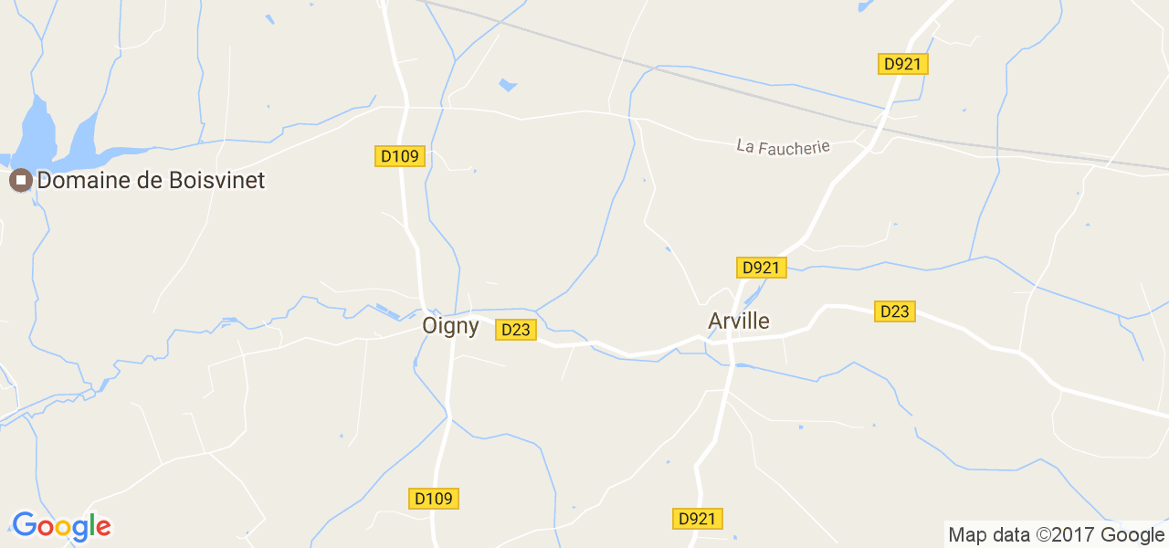 map de la ville de Oigny