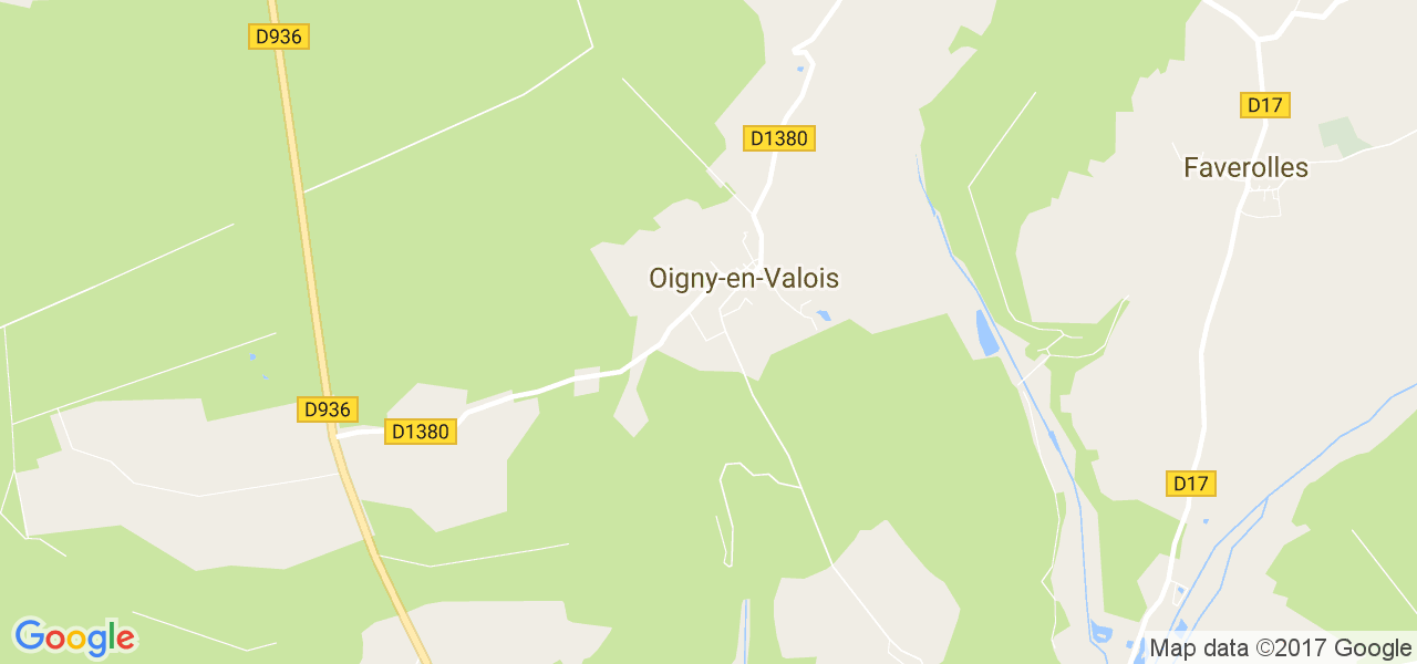 map de la ville de Oigny-en-Valois