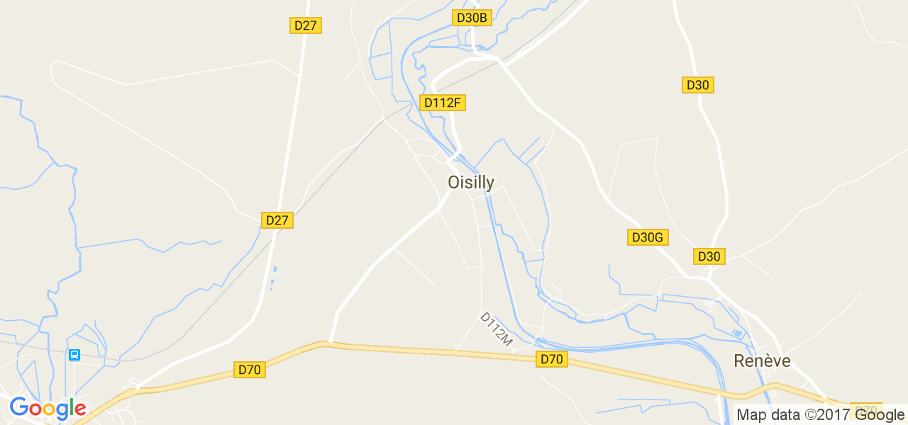 map de la ville de Oisilly