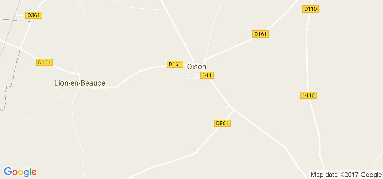 map de la ville de Oison