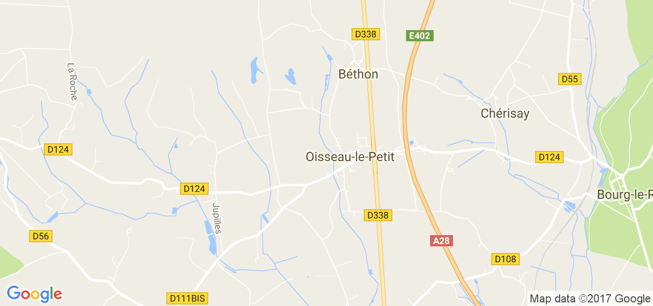 map de la ville de Oisseau-le-Petit