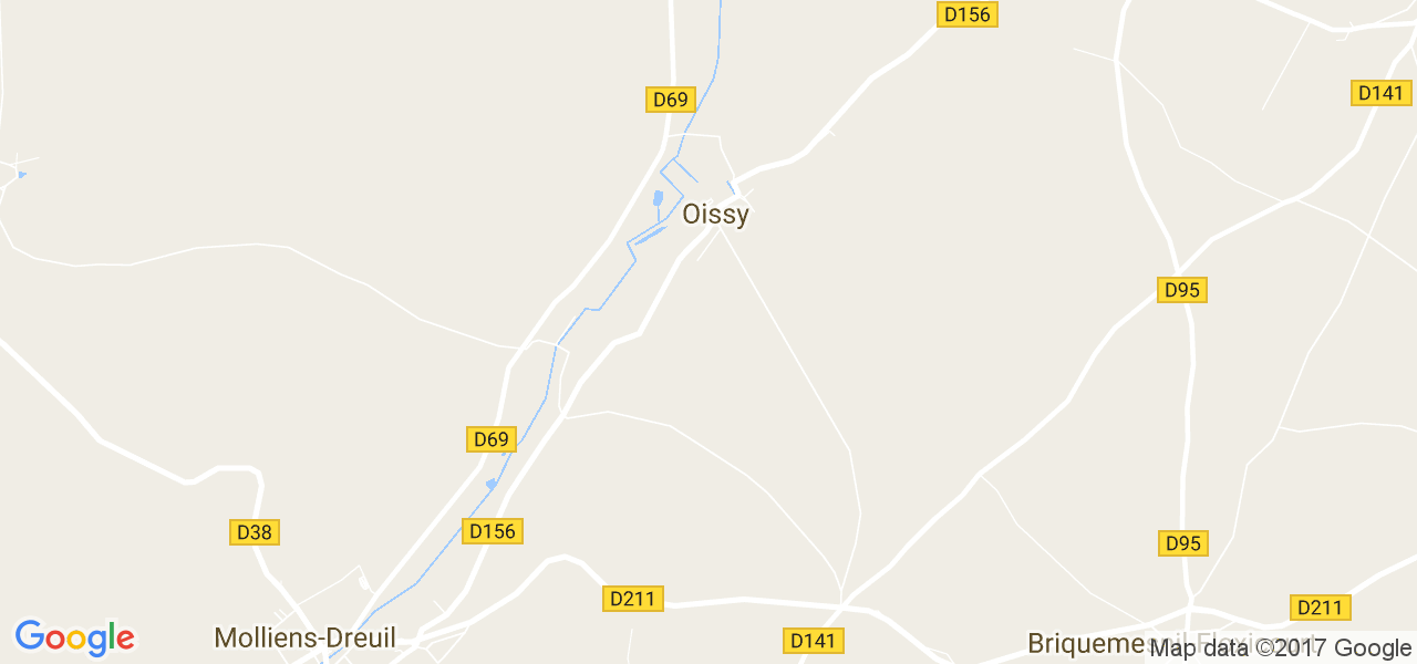 map de la ville de Oissy