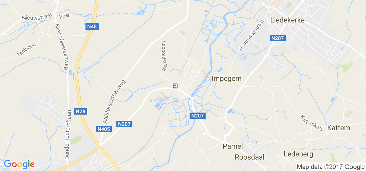 map de la ville de Okegem