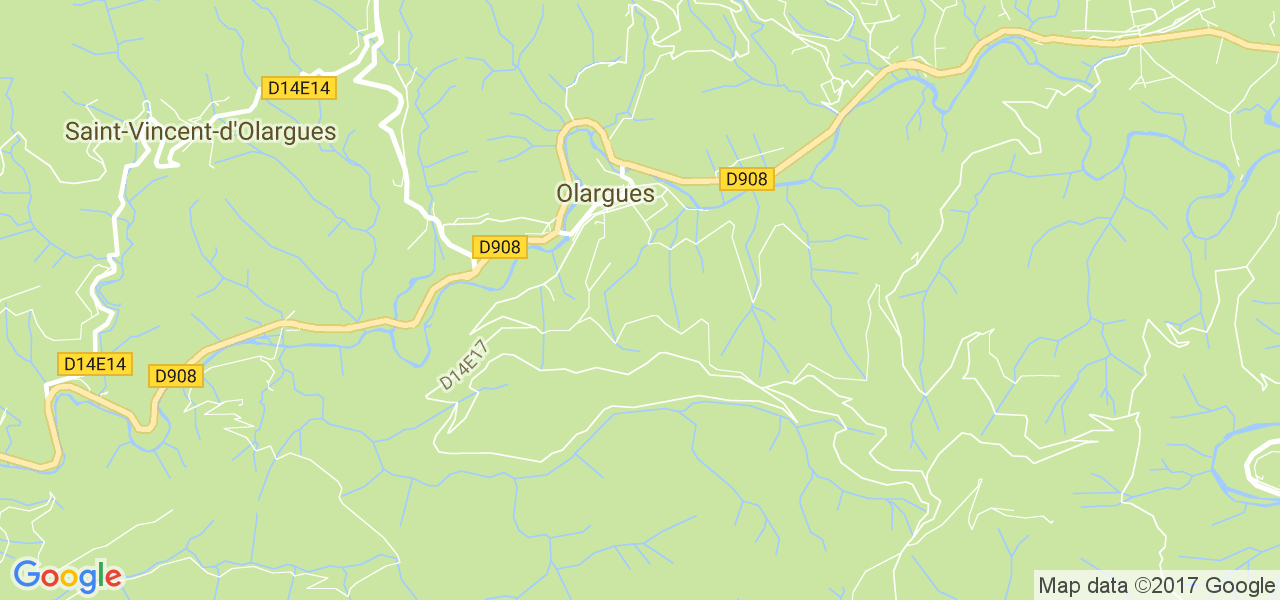 map de la ville de Olargues