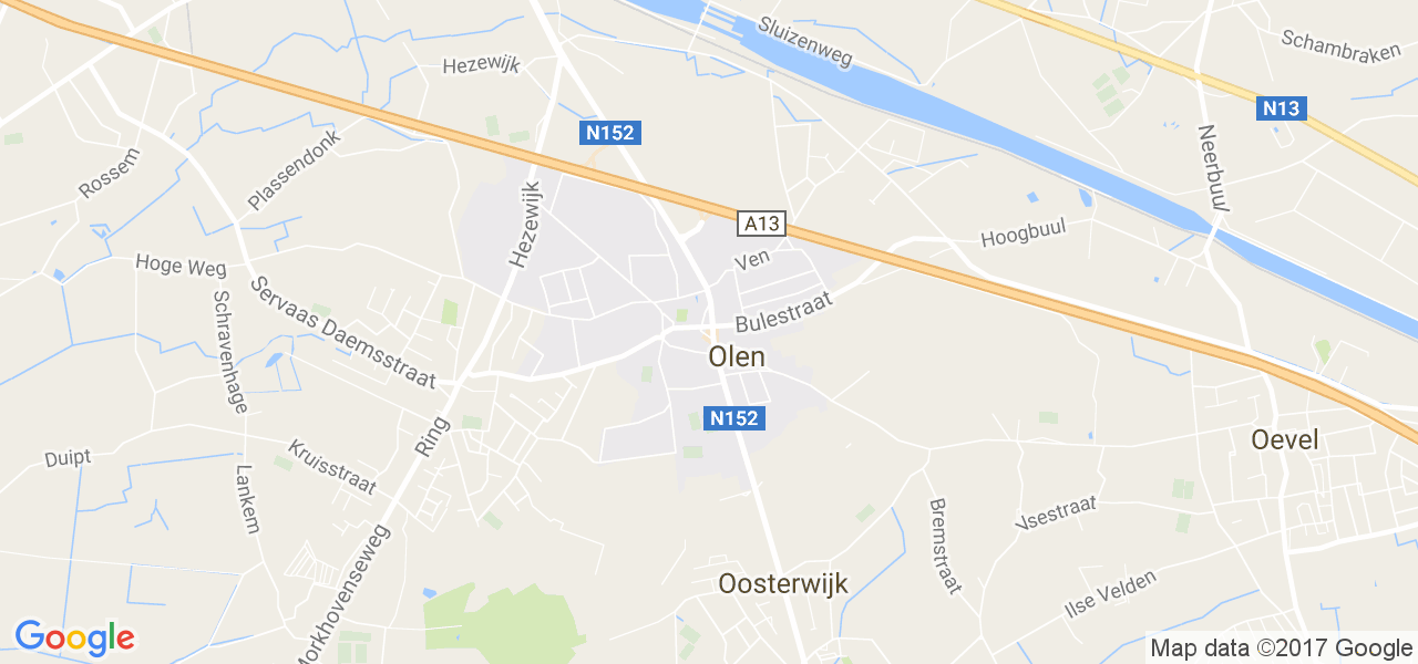 map de la ville de Olen