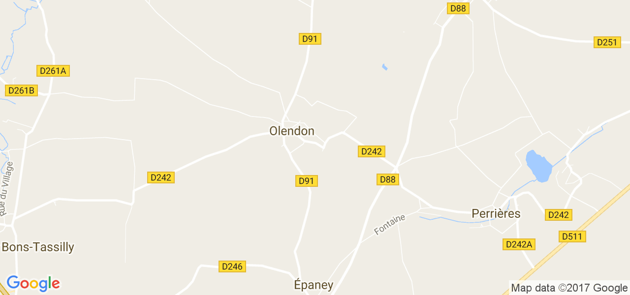 map de la ville de Olendon