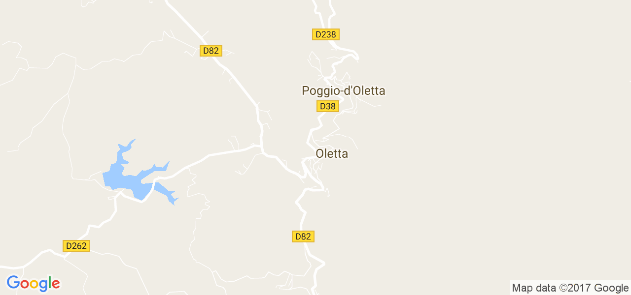 map de la ville de Oletta