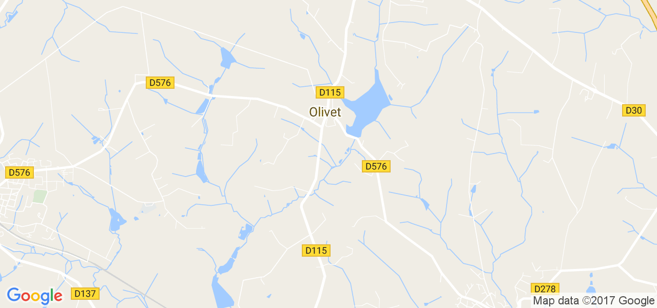 map de la ville de Olivet