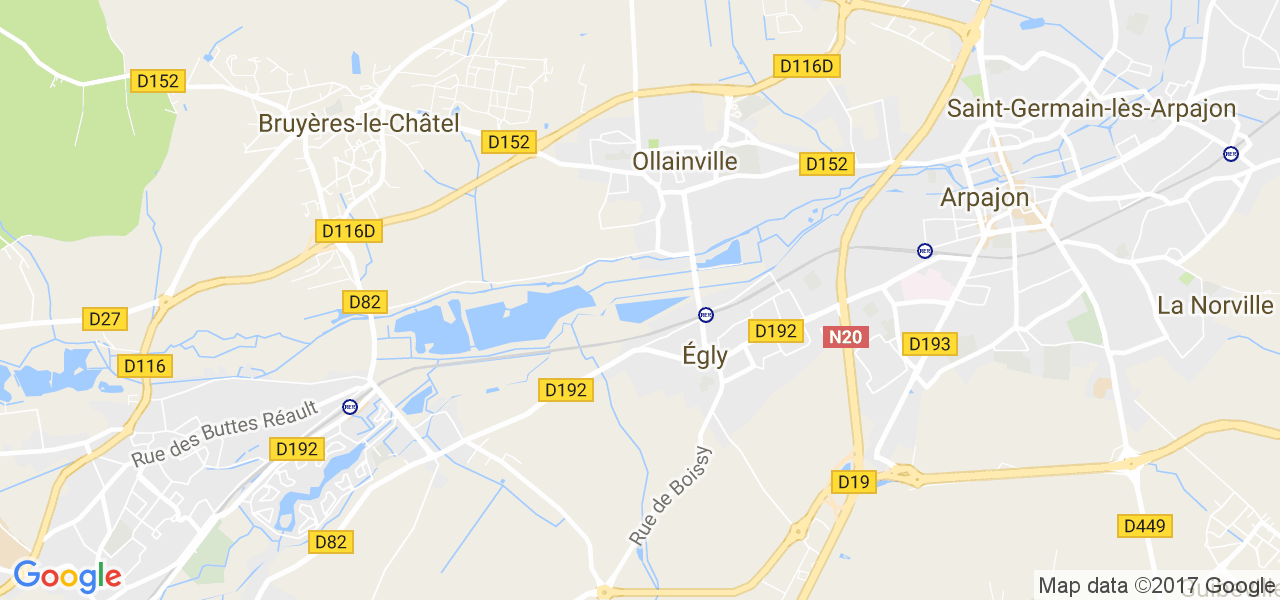 map de la ville de Ollainville