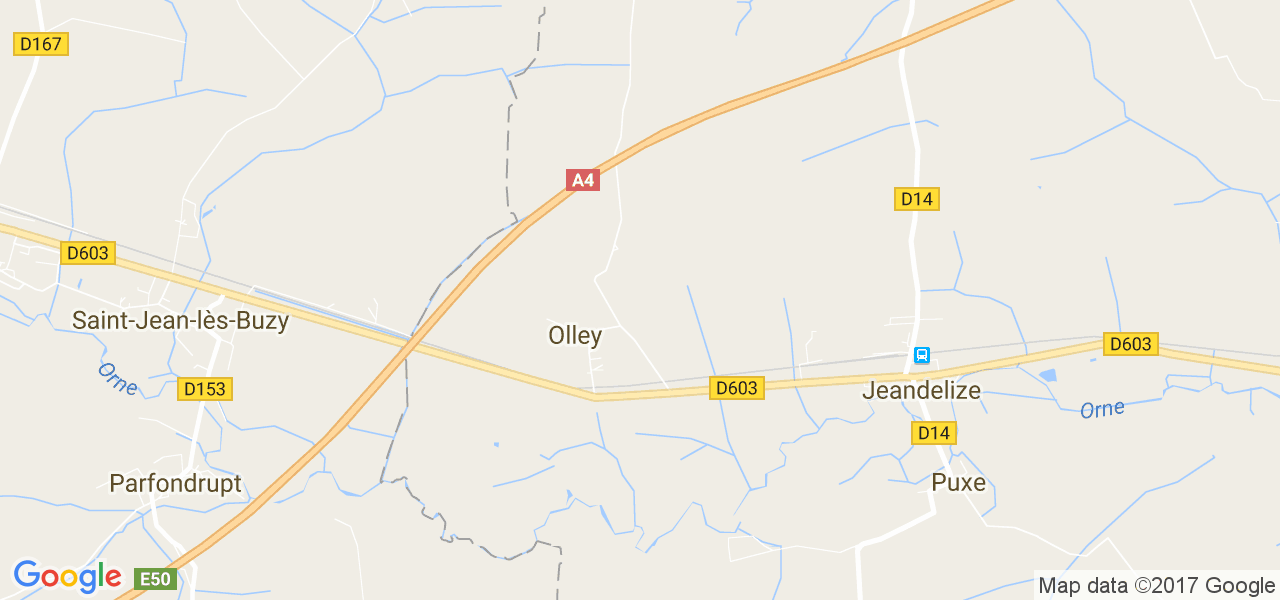 map de la ville de Olley