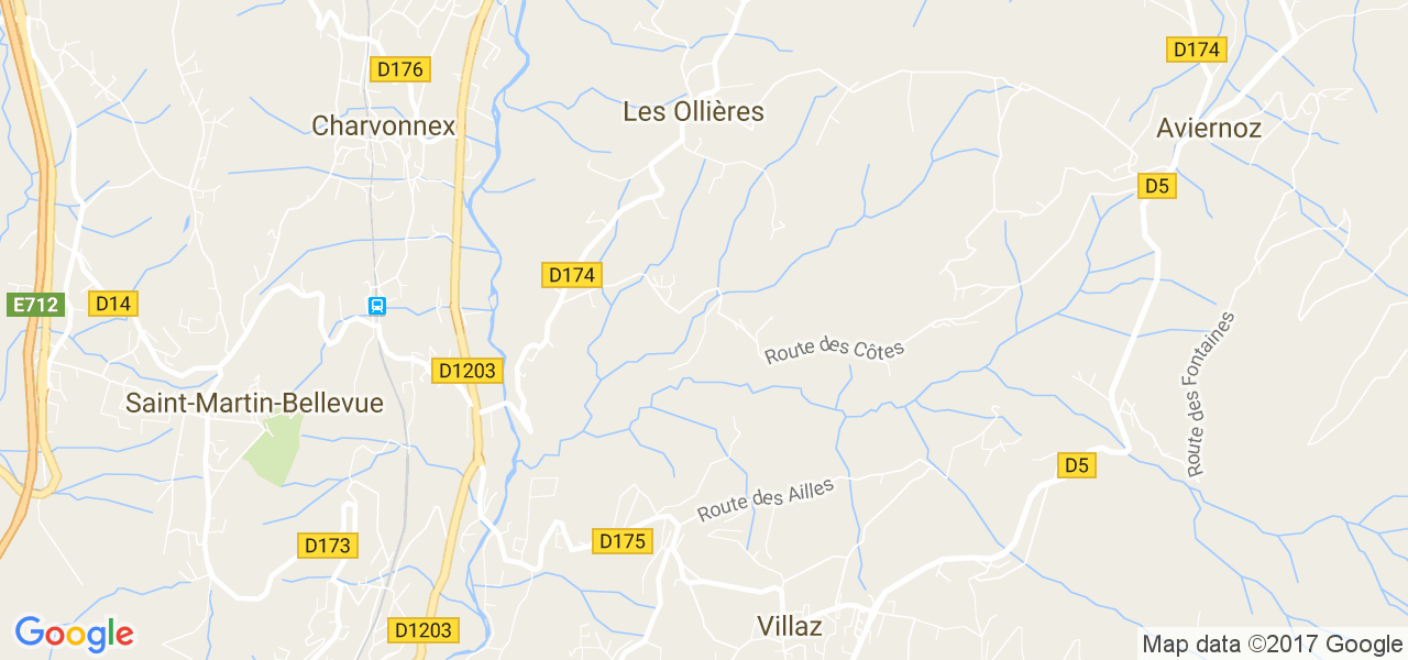 map de la ville de Ollières