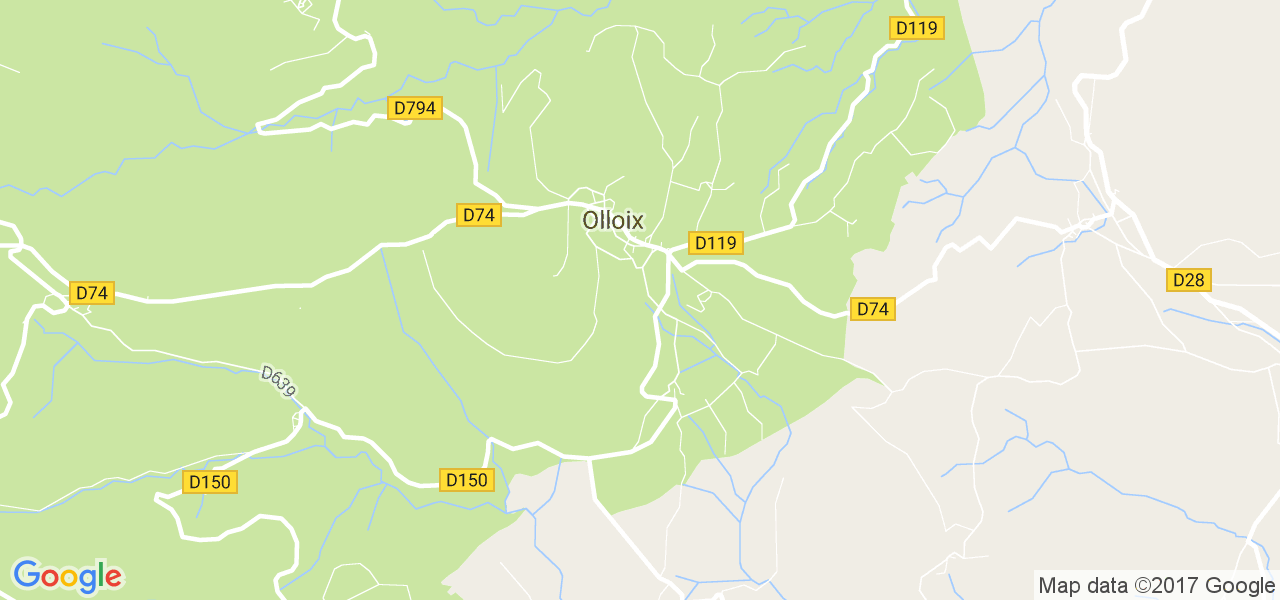 map de la ville de Olloix