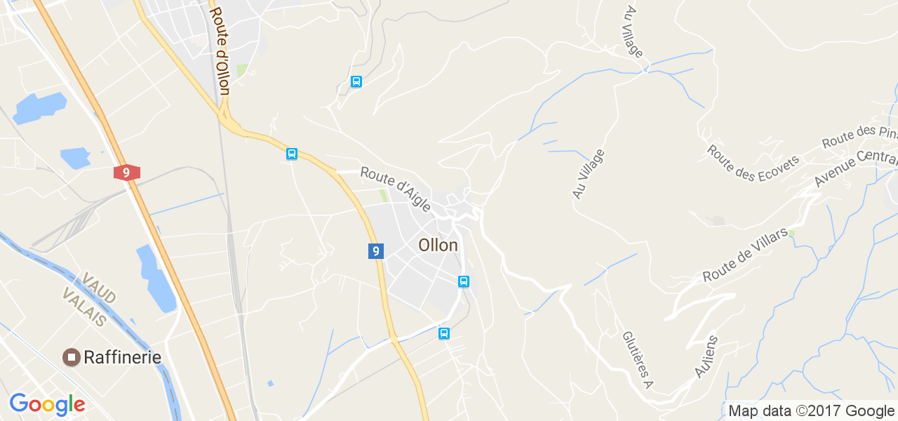 map de la ville de Ollon