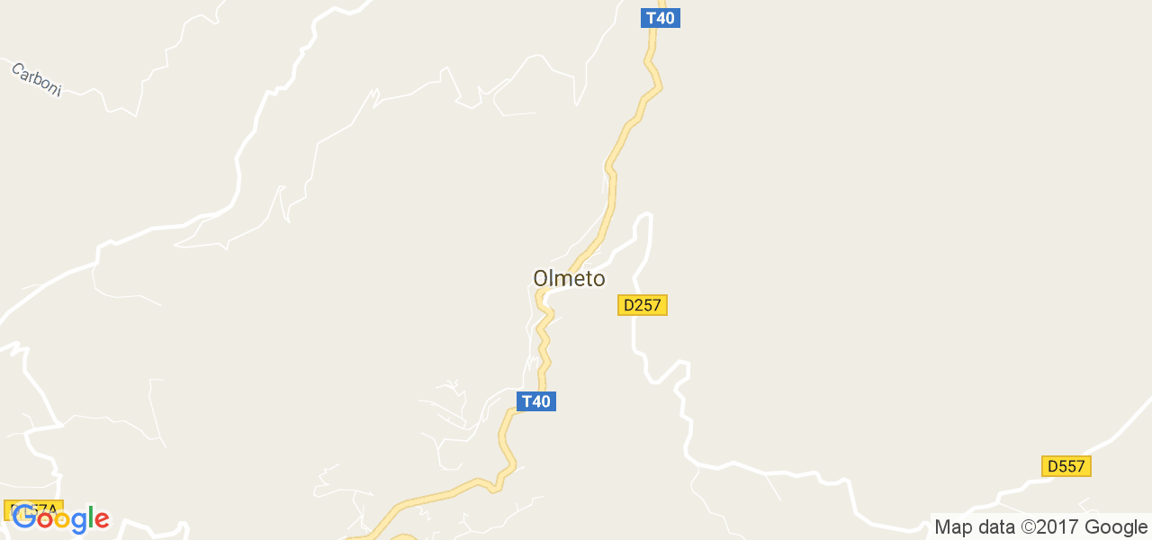 map de la ville de Olmeto