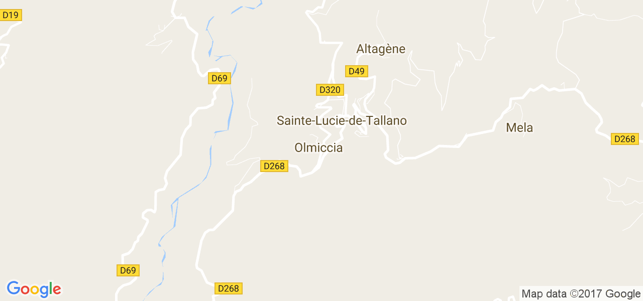 map de la ville de Olmiccia