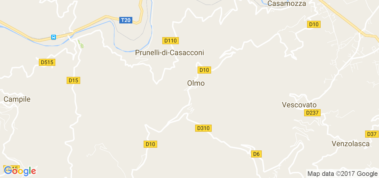 map de la ville de Olmo