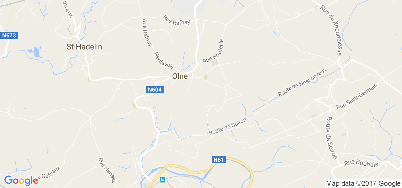 map de la ville de Olne