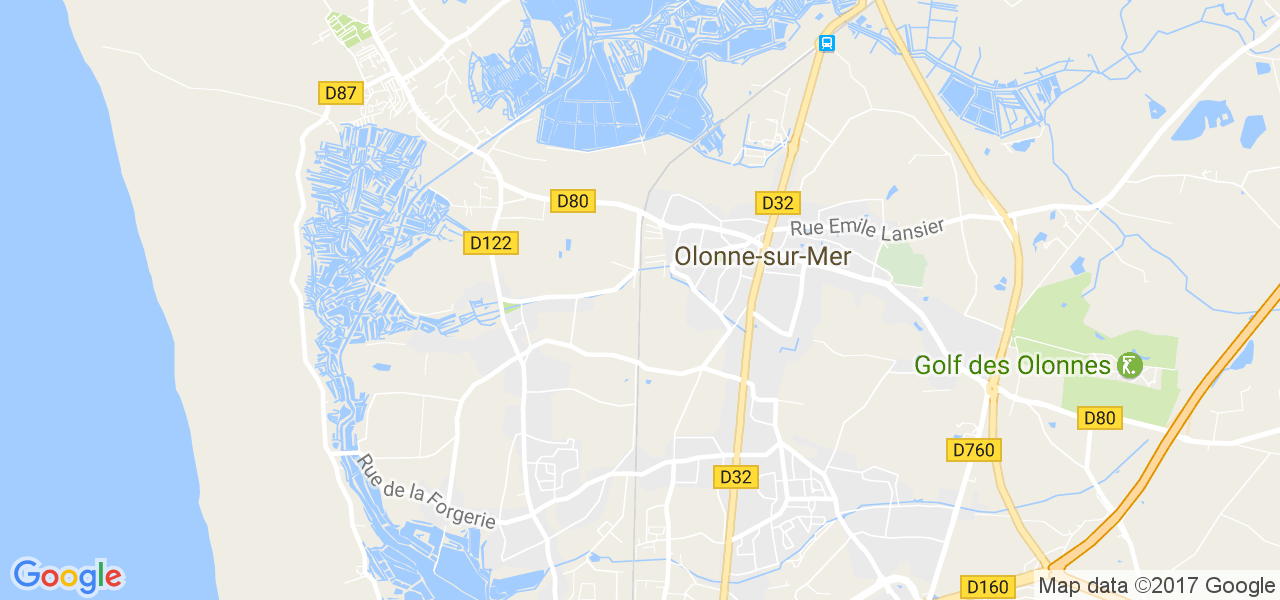 map de la ville de Olonne-sur-Mer