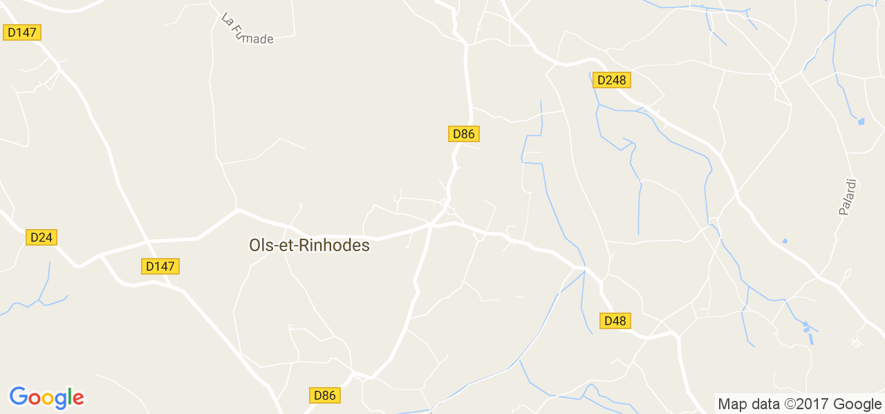 map de la ville de Ols-et-Rinhodes