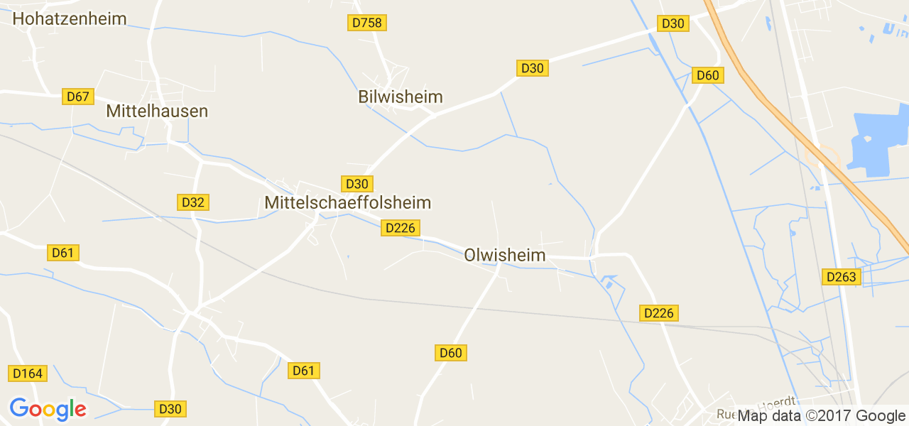 map de la ville de Olwisheim