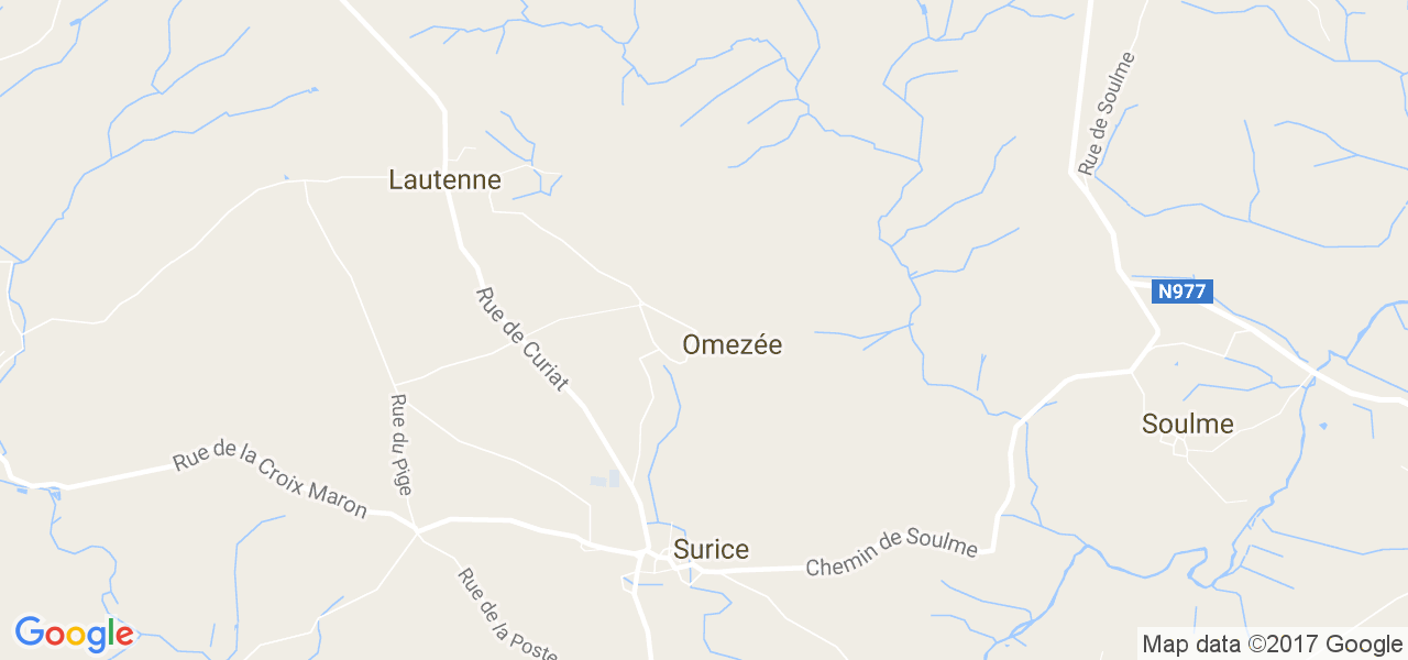 map de la ville de Omezée