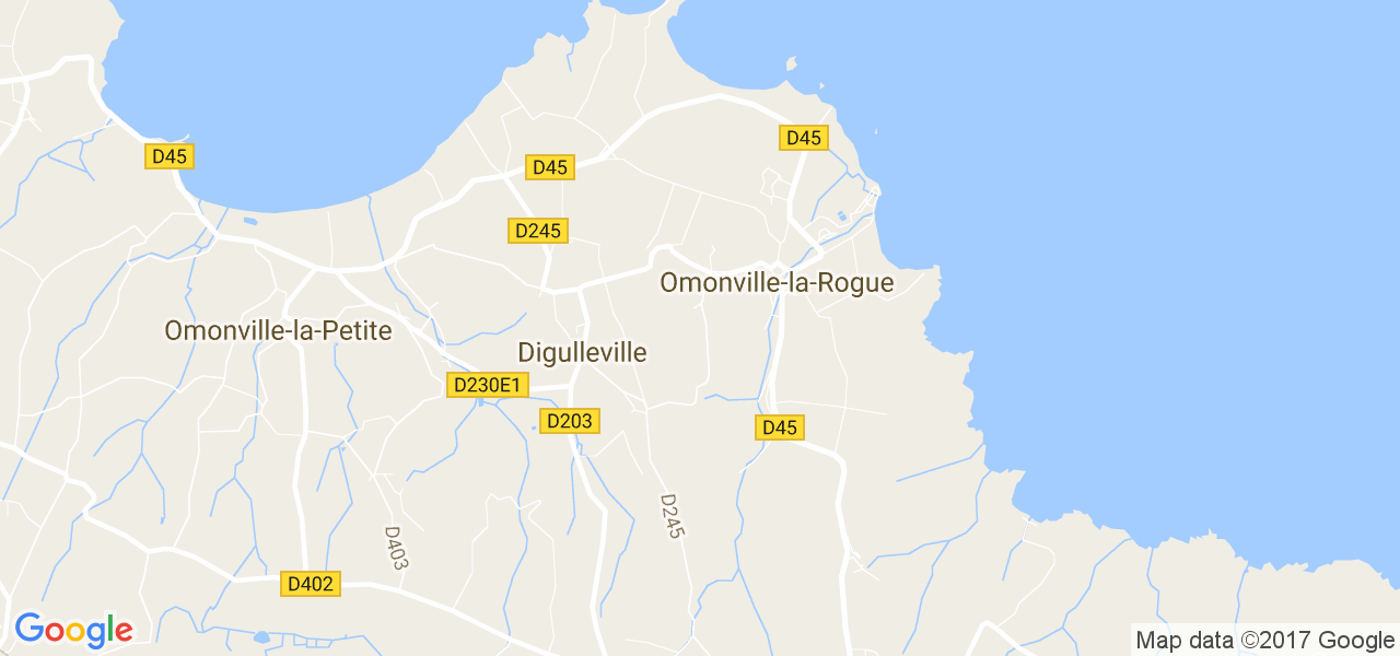 map de la ville de Omonville-la-Rogue