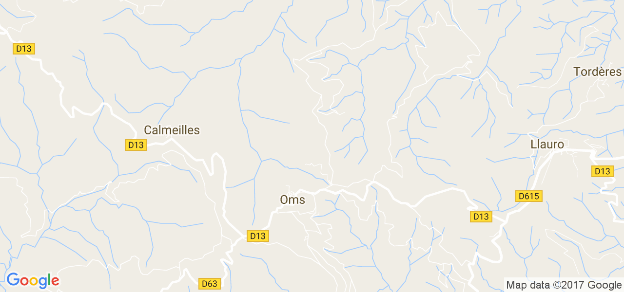 map de la ville de Oms