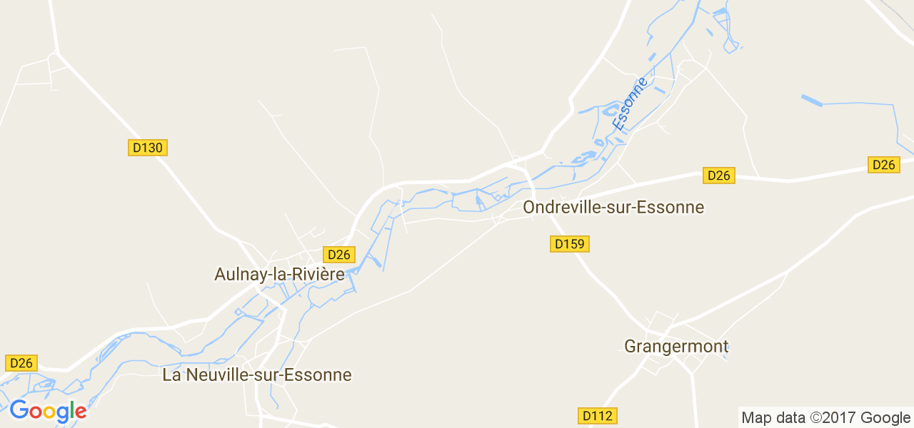 map de la ville de Ondreville-sur-Essonne