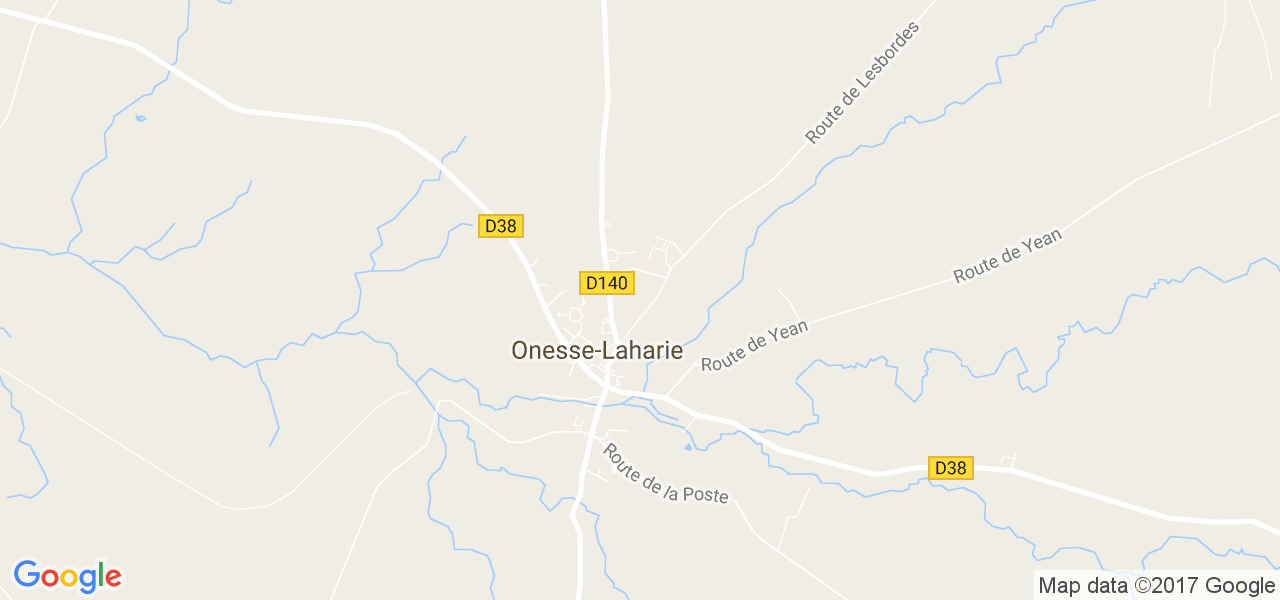 map de la ville de Onesse-et-Laharie