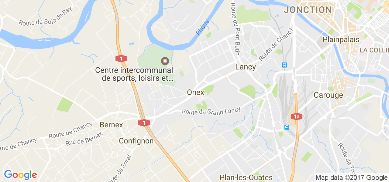 map de la ville de Onex