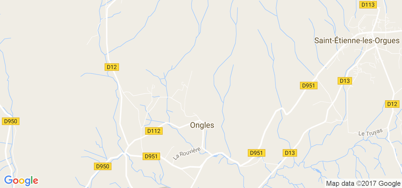 map de la ville de Ongles