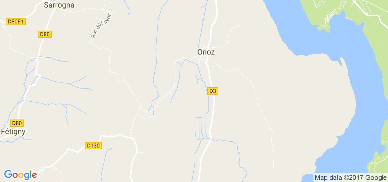 map de la ville de Onoz