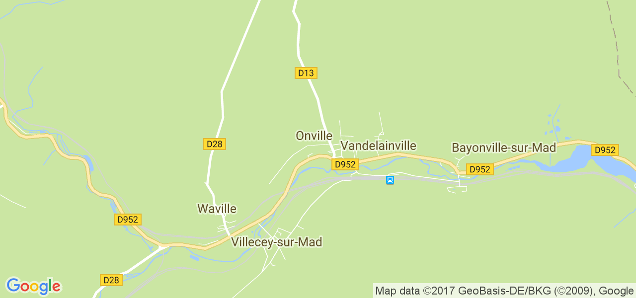 map de la ville de Onville